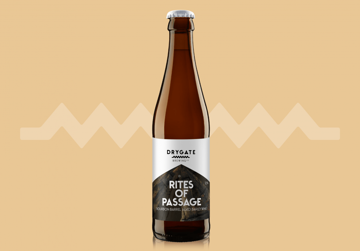 Bottle of Rites of Passage with cream background